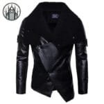 Veste Gothique Homme En Cuir Noir De Qualité Supérieure - s