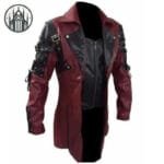Veste Gothique Homme En Cuir Pu Haut De Gamme - Rouge / s