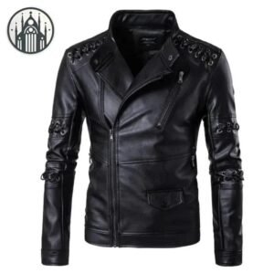 Manteau Gothique Cuir Tressé Homme — Univers Gothique