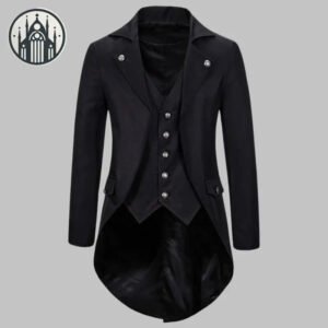 Veste Gothique Masculine En Polyester Et Coton Doux