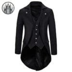 Veste Gothique Masculine En Polyester Et Coton Doux - Noir / s