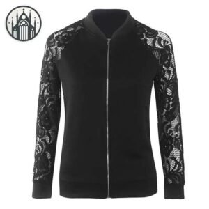 Veste Gothique Manche Dentelle Coton — Univers Gothique