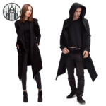 Veste Gothique Polyvalente En Coton Noir