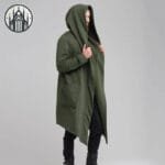 Veste Gothique Polyvalente En Coton Noir - Vert / m
