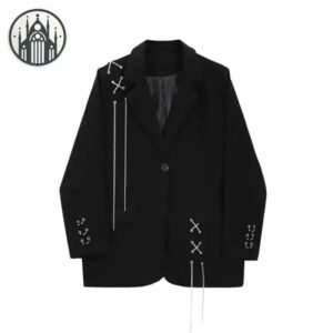 Veste Gothique Streetwear Chaînes — Univers Gothique