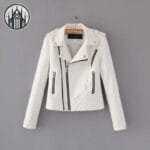 Veste Simili Cuir Gothique Femme - Blanc / s