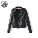 Veste Simili Cuir Gothique Femme - Noir / s