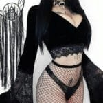 Vêtement Gothique Punk élégant En Polyester/spandex - Noir - Noir / l