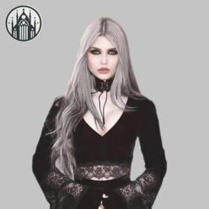 Vêtement Gothique Punk élégant En Polyester/spandex - Noir 1 Vêtement Gothique Punk élégant En Polyester/spandex - Noir - Noir / s